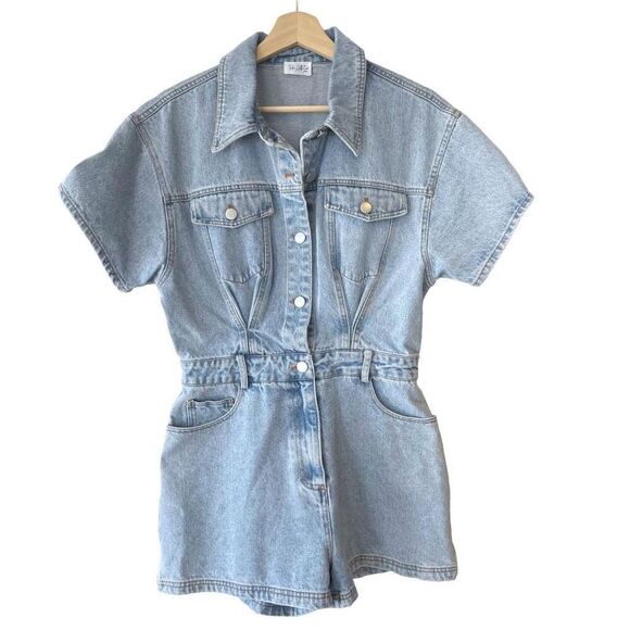 Indie Collection Jean Romper - Picture 1 of 4